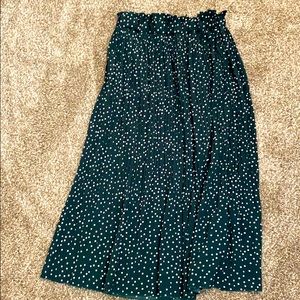 Green Polk dot skirt